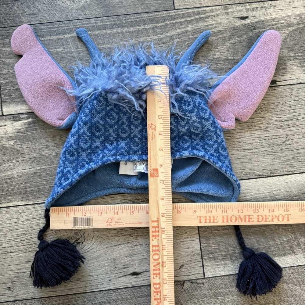 Disneyland Resort Stitch Experiment‎ 626 Knit Lined Beanie Fleece Hat Plush Ears - Picture 6 of 14